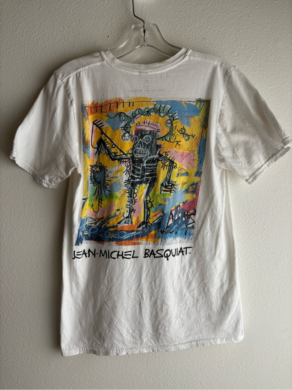 OFFICIAL Jean Michel Basquiat T-Shirt Untitled (Fishing) White